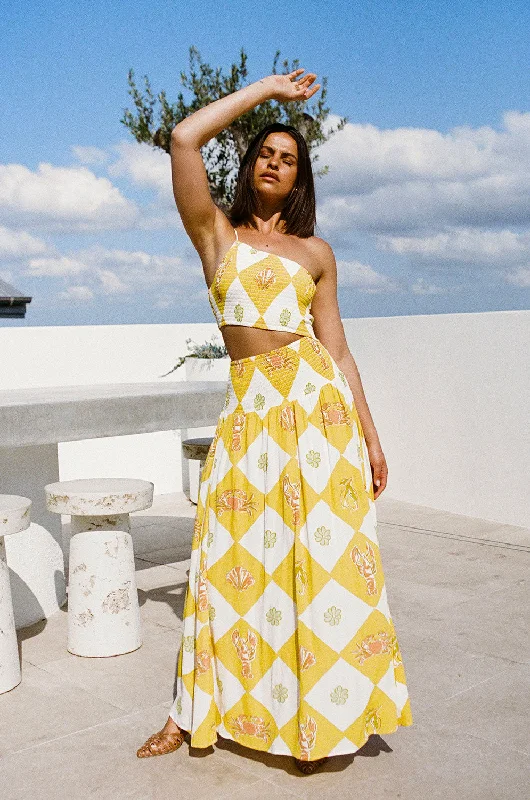 Maxi dresses for ultra-chic look -Venetian Maxi Dress - Oceano Yellow