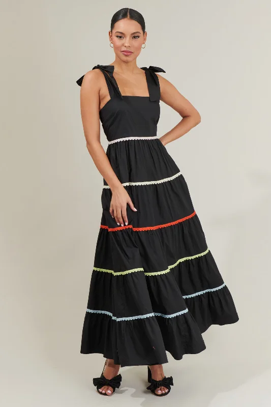 Maxi dresses for dinner date nights -Hillary Hall Tiered Maxi Dress