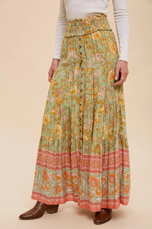 Maxi dresses with stylish lacework -Kiwi Boho Maxi Skirt