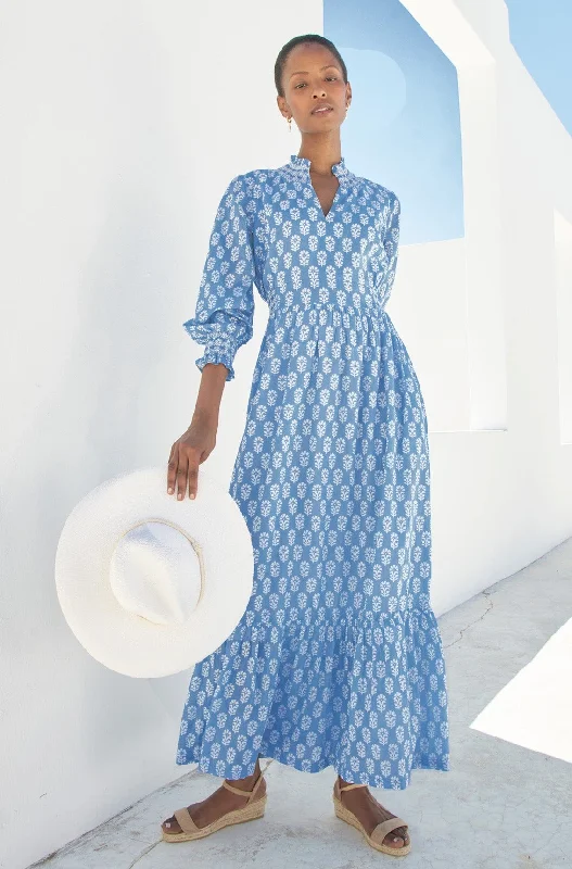 Maxi dresses for spring wedding -Emmeline Maxi Dress | Blue/White