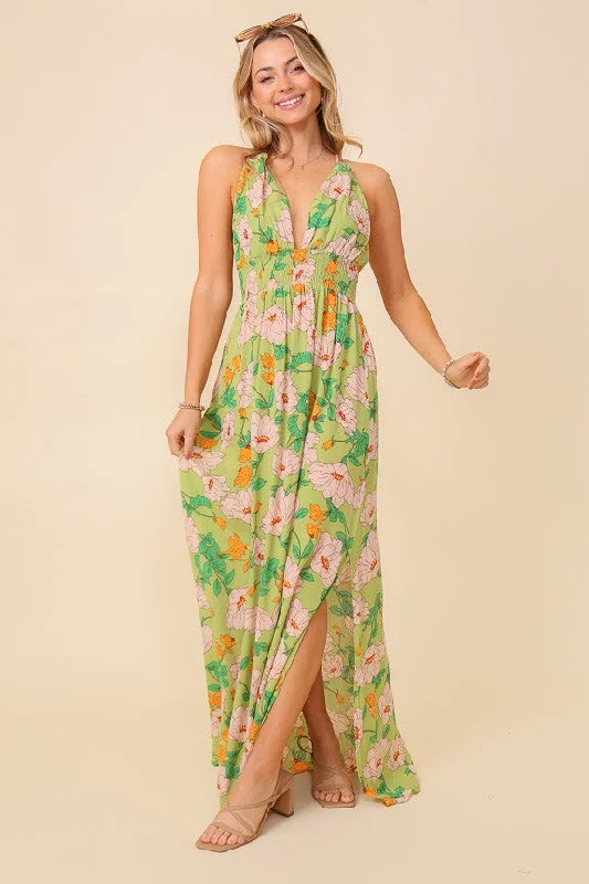 Maxi dresses for luxury dinner parties -Judith Floral Maxi