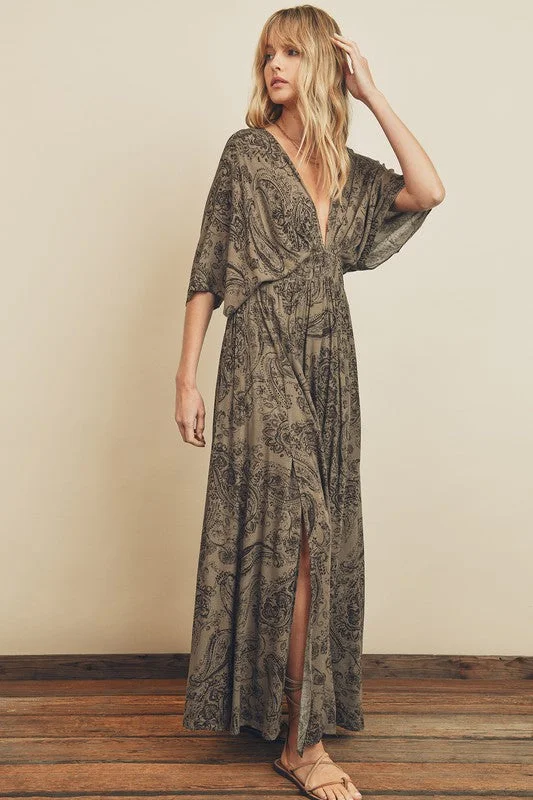 Maxi dresses with classic floral design -Olivina Maxi Dress