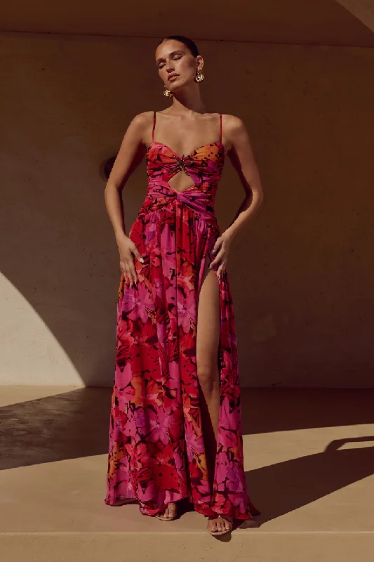 Maxi dresses for winter holidays -CAMILLE MAXI DRESS - ROMANCE PRINT