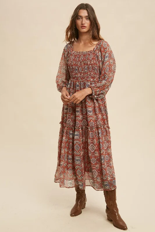 Maxi dresses with sheer sleeves -Willow Maxi Dress