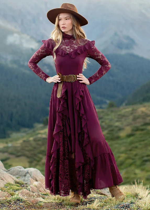 Maxi dresses for garden parties -Sveta Maxi Dress in Oxblood