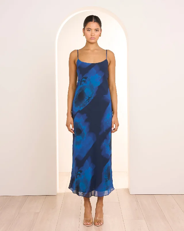 Maxi dresses with back tie -Aviva Slip Maxi Dress