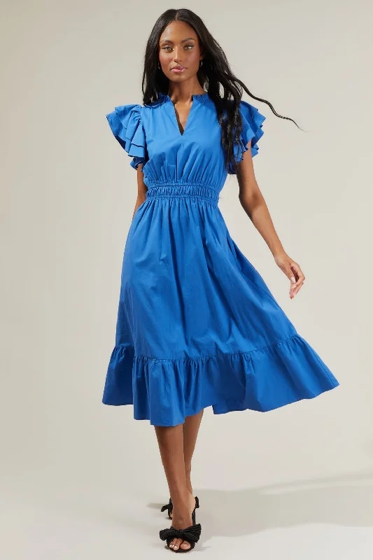 Maxi dresses for fall season -Kinny Poplin Maxi Dress