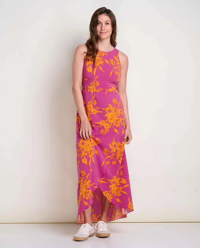 Maxi dresses with sheer sleeves -Sunkissed Maxi Dress