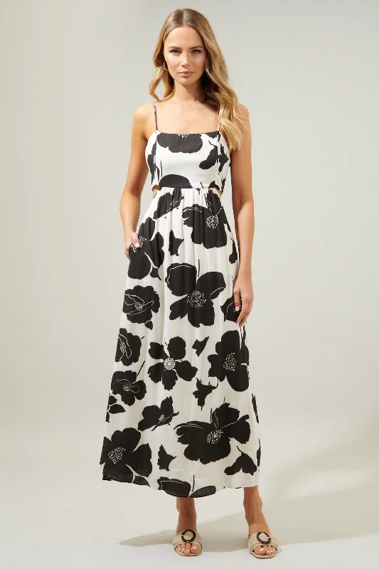 Maxi dresses for seasonal parties -Siesta Cut Out Maxi Dress