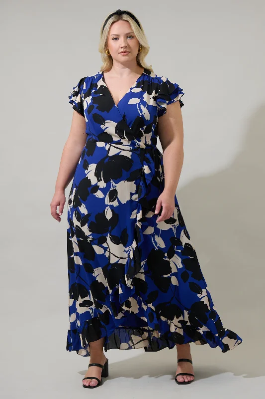 Maxi dresses with A-line silhouette -Anthem Floral Califa Maxi Wrap Dress Curve