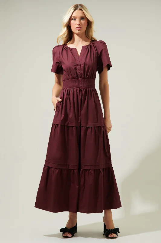 Maxi dresses for winter -Cider Palmer Poplin Maxi Dress