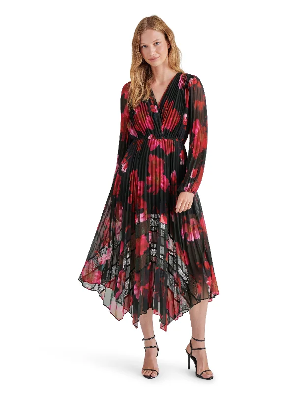 Midi Dresses for Date Nights-FLORAL MIDI DRESS