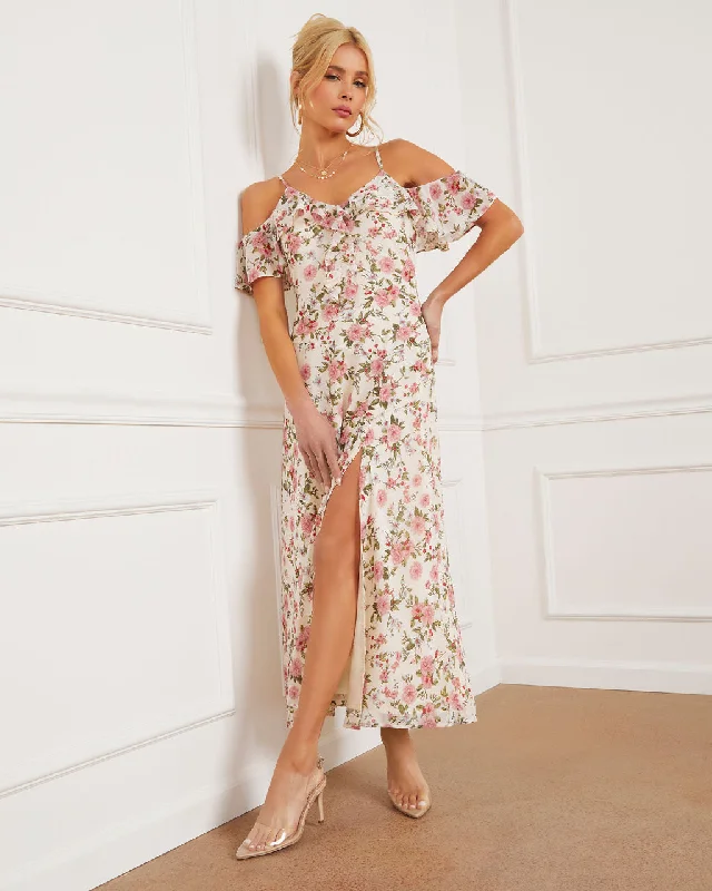 Midi Dresses for Trendy Casual Day Events-Marissa Floral Midi Dress