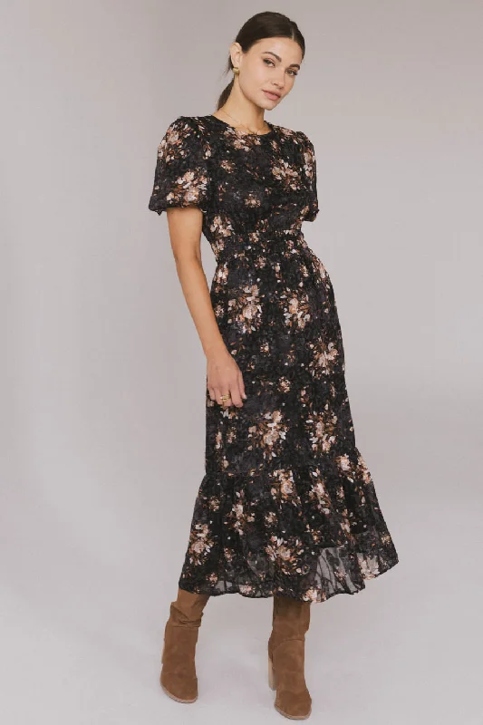 Midi Dresses for Holiday Gatherings in Summer-Mirren Floral Midi Dress