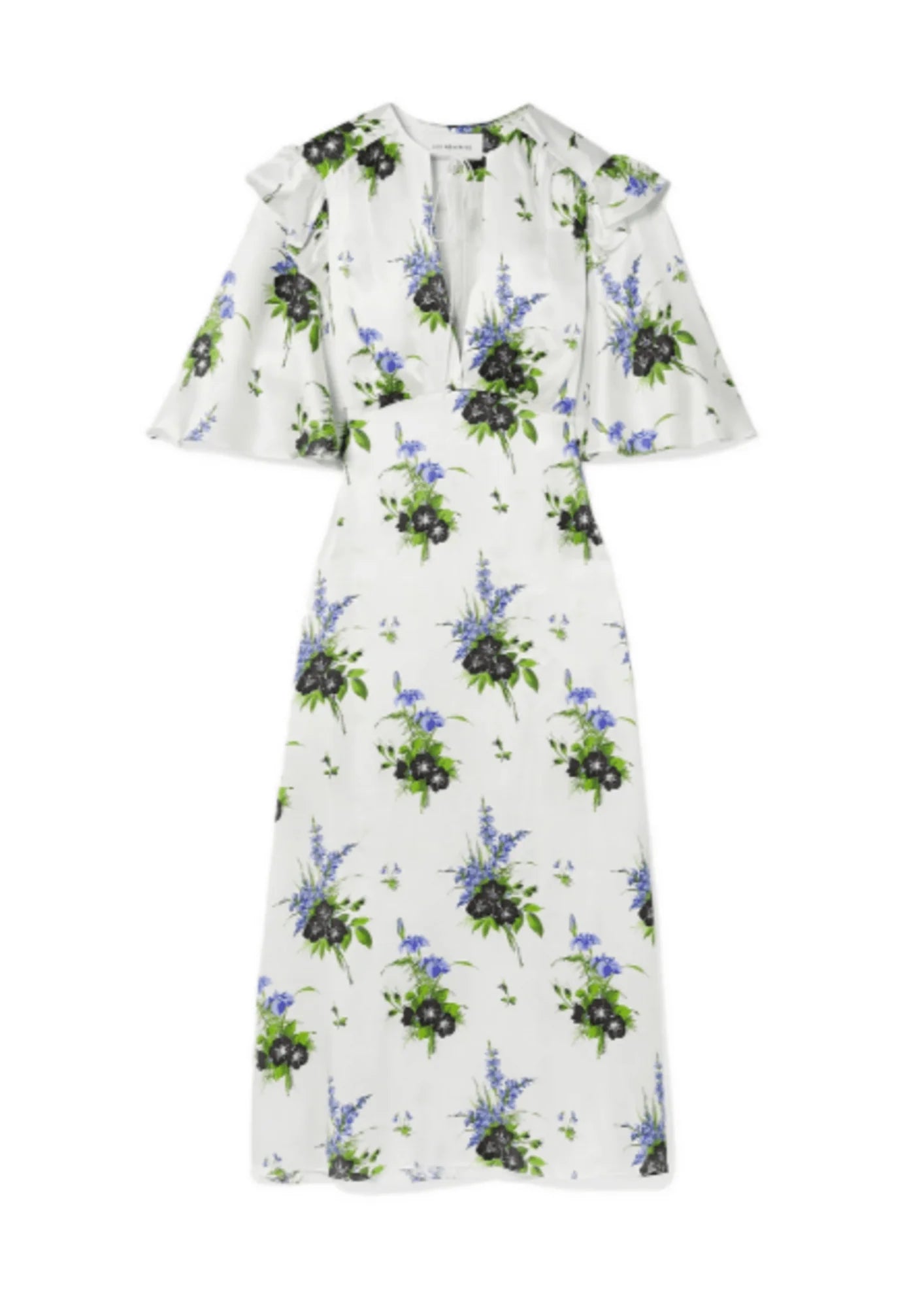 Midi Dresses with Colorful Hues for Summer-WHITE FLORAL MIDI DRESS