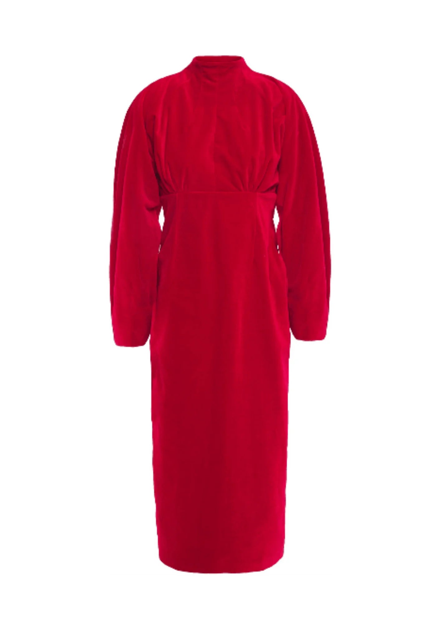 Midi Dresses for Comfortable Fall Day Wear-RED OPEN-BACK VELVET MIDI DRESS