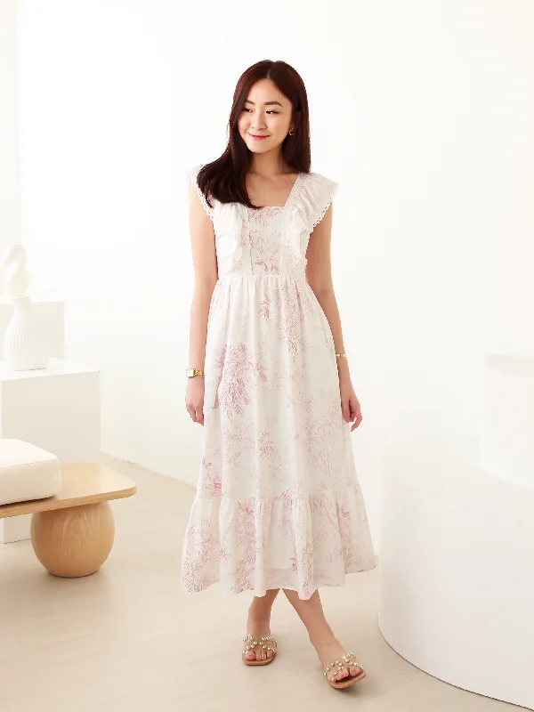 Midi Dresses for Wedding Season in Spring-Leni Ruffle Midi in Clay