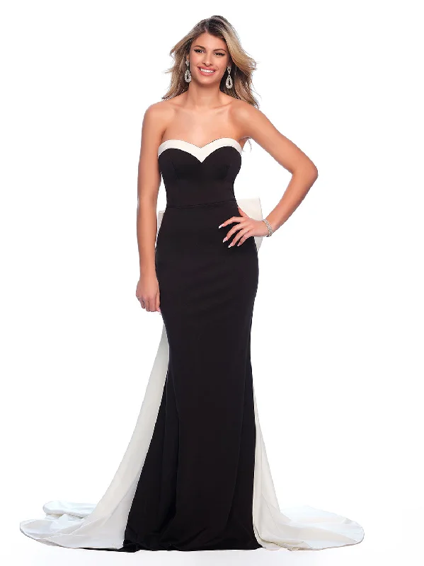 Evening Dress with Illusion Neckline-Long Evening Dress by Dave and Johnny 11410