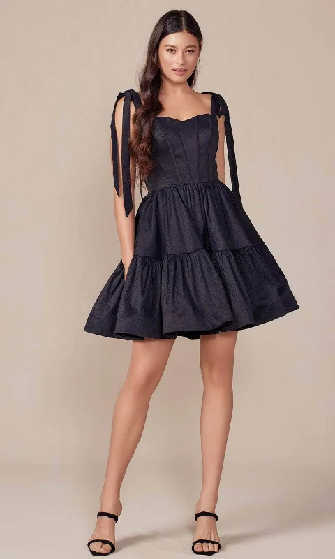 Nox Anabel T869 - Ribbon Sweetheart Cocktail Dress