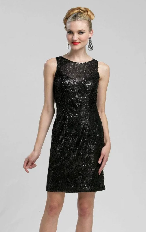 Glitter Long Party Dress-Sue Wong - N3211 Sleeveless Jewel Illusion Sequined Sheath Dress