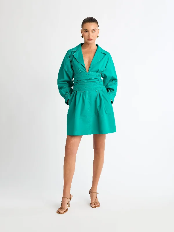 Mini Dresses with Side-Button Details -ALUNA MINI DRESS