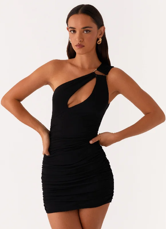 Mini Dresses for Festive Occasions -Amanda Mini Dress - Black