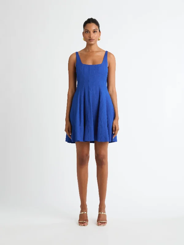 Mini Dresses with Keyhole Neckline -SANTORINI MINI DRESS